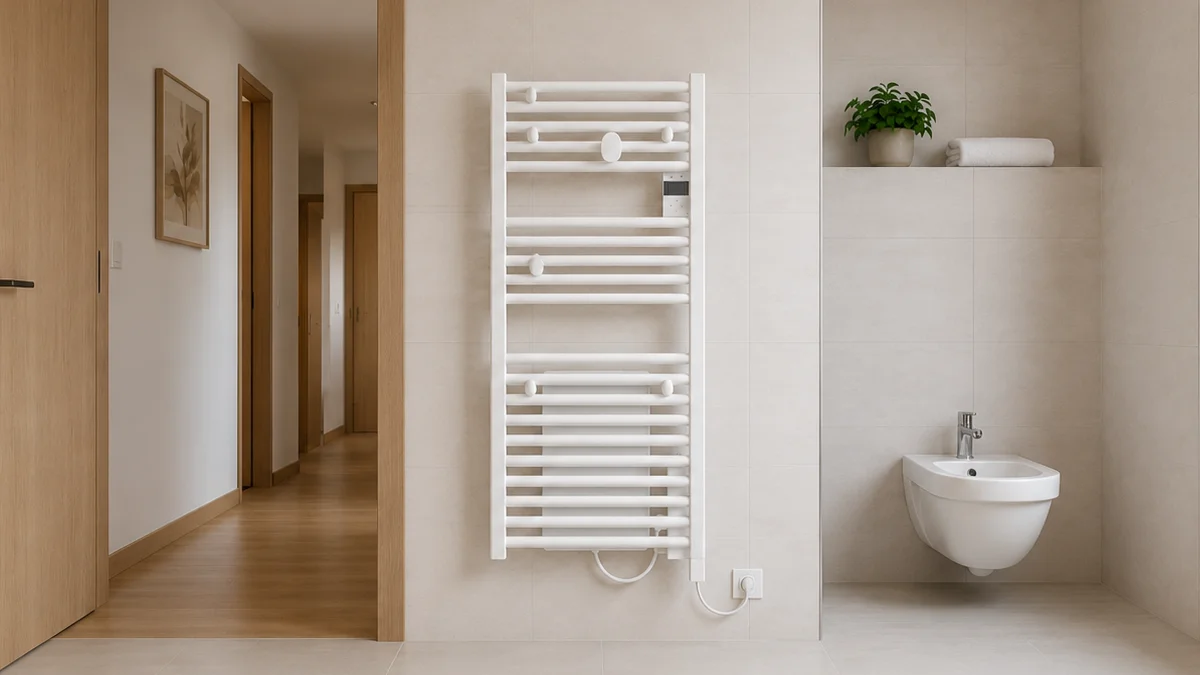 Porte serviette dans salle de bain moderne
